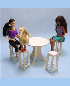Tabouret miniature en kit pour poupée Barbie