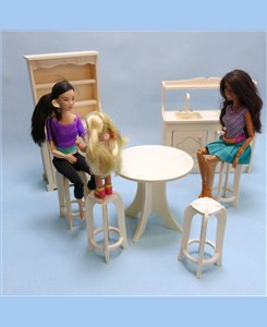 Pack cuisine avec vaisselierpour poupée Barbie