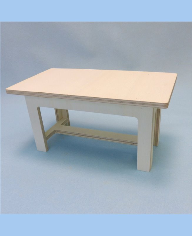 Table cuisine rustique 1/6ème Minicrea pour poupées Barbie