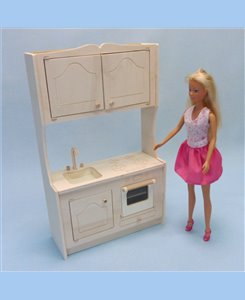 Meuble de cuisine miniature en kit pour poupées Barbie