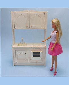 Meuble de cuisine miniature en kit pour poupées Barbie