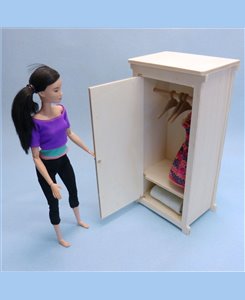 Armoire Barbie pour meuble de maison de poupée