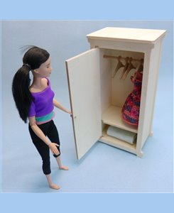Armoire Barbie pour meuble de maison de poupée