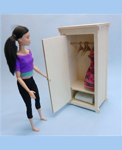 Armoire Barbie pour meuble de maison de poupée