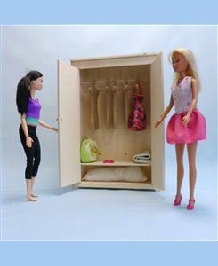 Armoire Penderie Barbie miniature pour maison de poupée