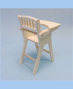 Chaise haute miniature en bois pour poupée barbie 1/6ème