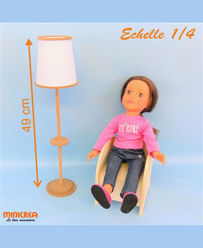 Lampaire en kit pour poupée 45 cm 1/4ème Minicrea