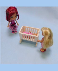 Berceau miniature pour maison de poupée 1/12ème en bois Minicrea