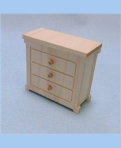 Commode miniature en bois pour maison de poupées 1/12ème Minicrea