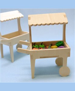 Présentoir marchand miniature en bois