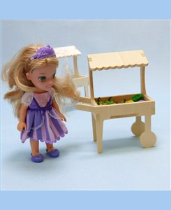 Présentoir marchand miniature en bois