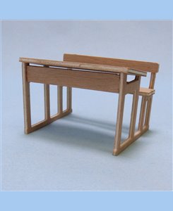 Bureau écolier miniature en bois meuble d'école 1/12ème