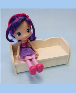 Canapé miniature en bois pour maison de poupées 1/12ème