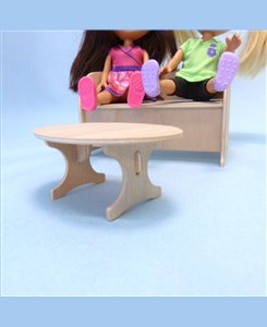 Table basse salon 1/9ème pour poupée jusqu'à 22cm