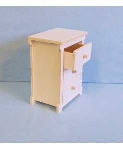 Petite commode 3 tiroirs en bois pour maison de poupées Barbie