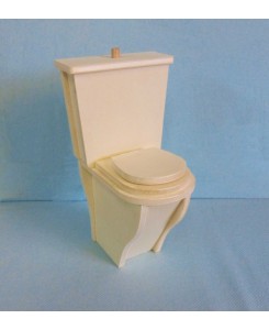 Toilette WC miniature en bois 1/6ème Minicrea pour poupée Barbie