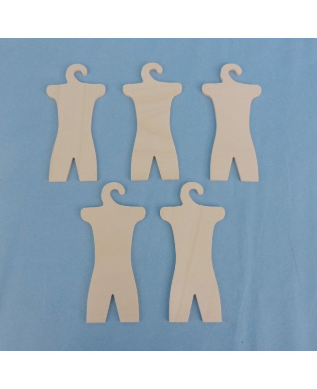 Lot de 5 cintres miniatures 1/5 eme