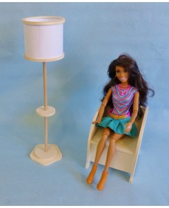 Lampaire avec abajour cylidrique1/6ème