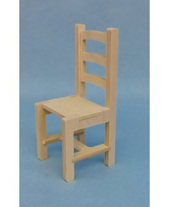 Chaise miniature solide en bois Minicrea pour 1/6ème poupée Barbie