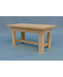 Table cuisine rustique 1/6ème Minicrea pour poupées Barbie