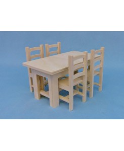 Pack rustique  table + 4 chaises