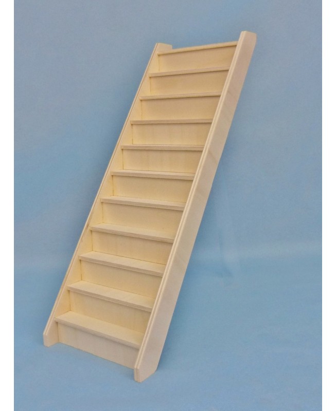 Escalier miniature droit maison poupée 1/6ème en kit Minicrea