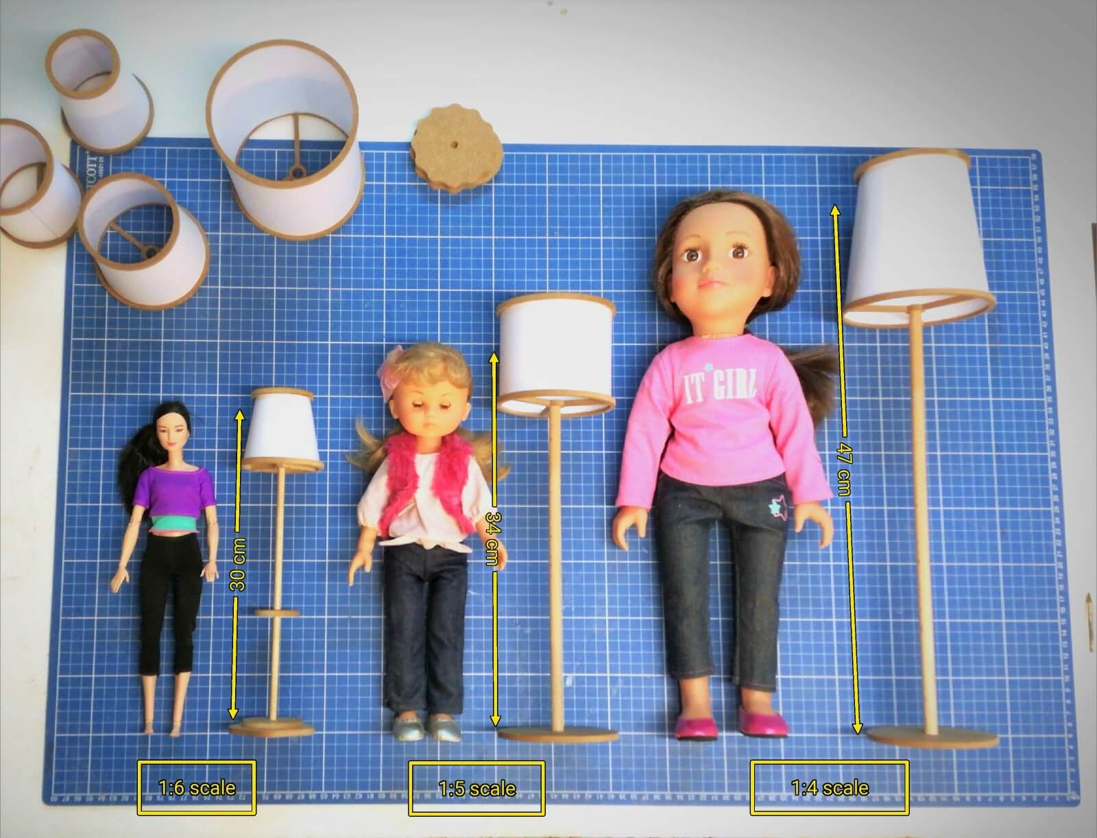 Guide des tailles de meubles de poupées Minicrea